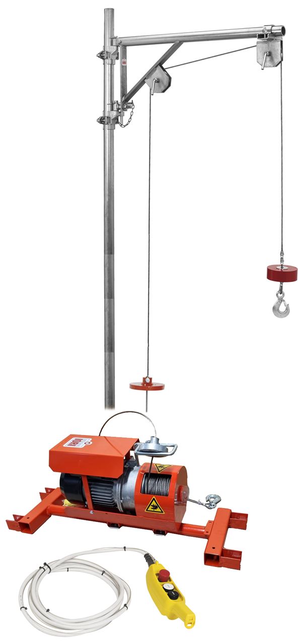 Građevinsko vitlo IORI DM200ITLTT 230V nosivost 200kg dužina užeta 50x2m, ZDM200ITLTT