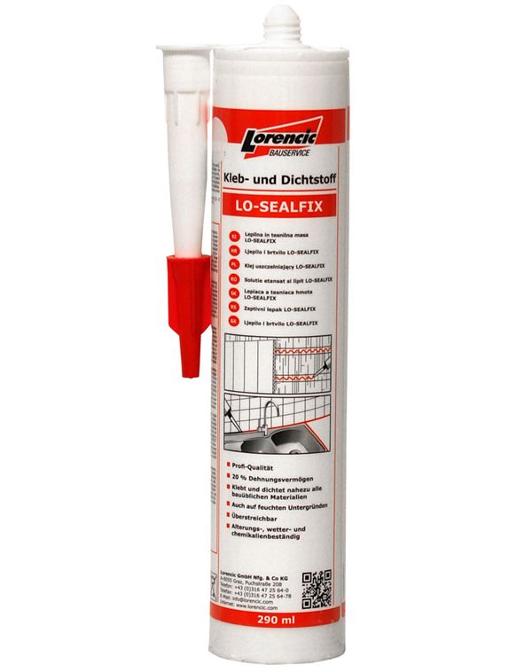 Ljepilo i brtvilo LO-SEALFIX bijelo 290ml 12kom/kart, 120kart/pal, ZKR186LO