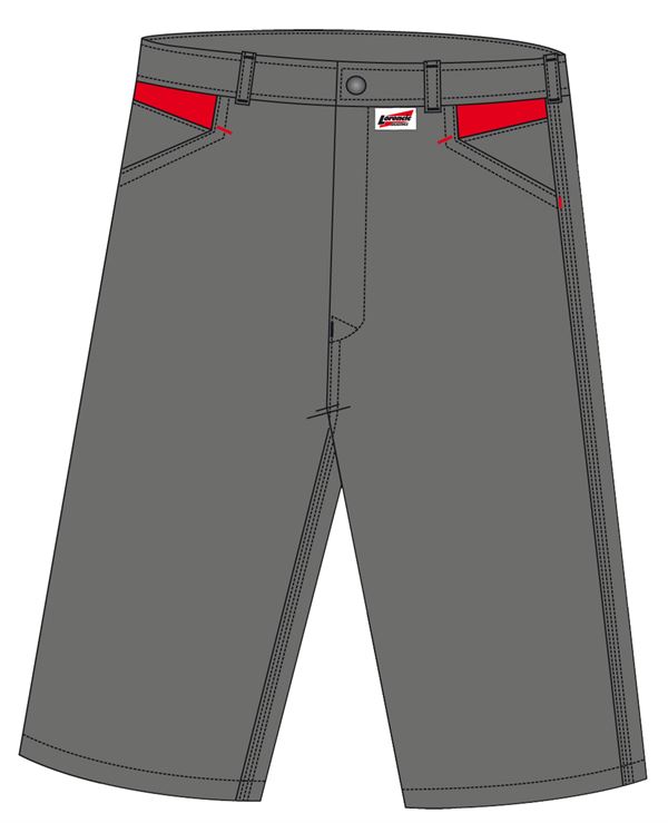 Kratke hlače LO-ACTIVE antracit/crvene 245 g/m² vel. 52 5kom/pak, ZLO-ACTAR-AS52