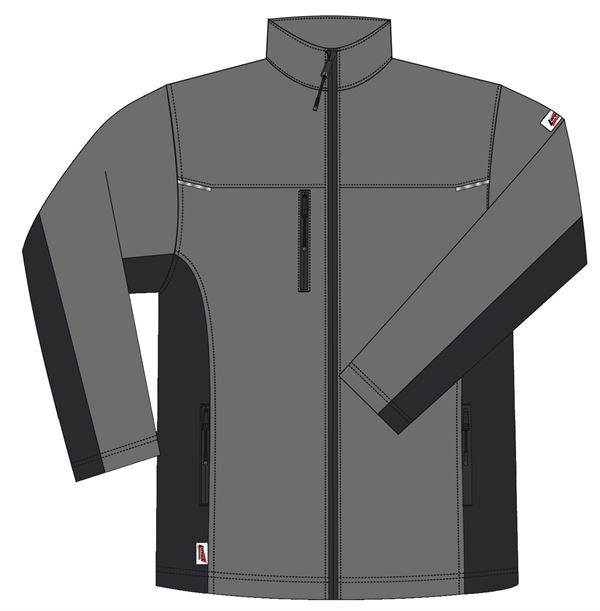 Softshell jakna LO-ACTIVE antracit/crna 300 g/m² vel. 46 5kom/pak, ZLO-ACTAS-SJ46