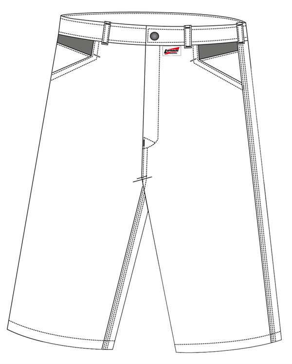 Kratke hlače LO-ACTIVE bijele/antracit 245 g/m² vel. 48 5kom/pak, ZLO-ACTWA-AS48
