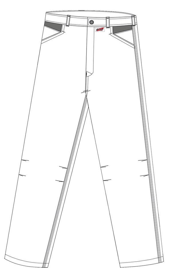 Radne hlače LO-ACTIVE bijele/antracit 245 g/m² vel. 60 5kom/pak, ZLO-ACTWA-BH60