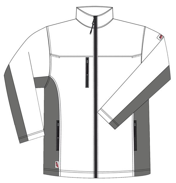 Softshell jakna LO-ACTIVE bijela/antracit 300 g/m² vel. 54 5kom/pak, ZLO-ACTWA-SJ54
