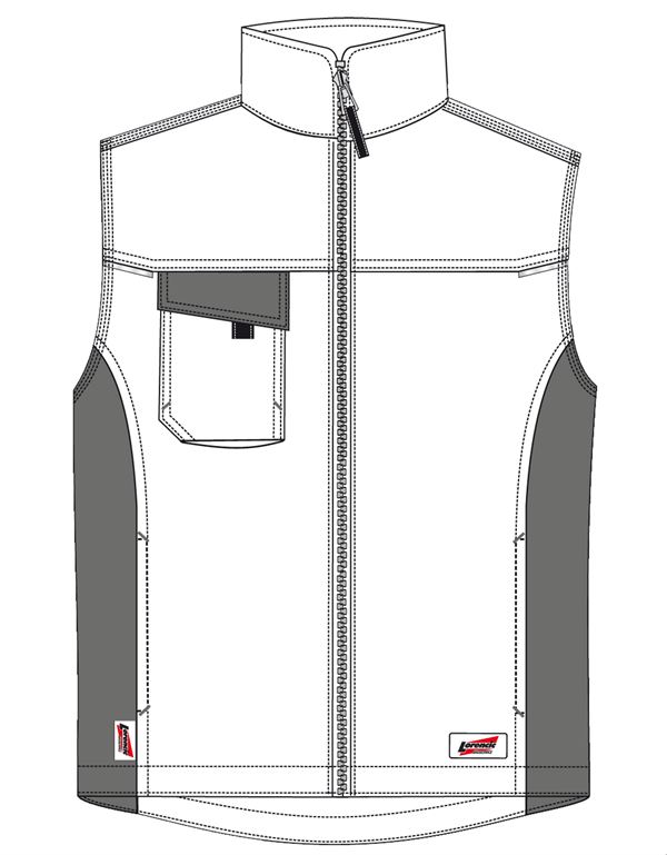 Zimski prsluk LO-ACTIVE bijele/antracit 245 g/m² vel. 46 5kom/pak, ZLO-ACTWA-WW46
