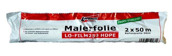 Folija za ličioce LO-FILM250 HDPE 2x50m, 10rola/karton 28karton/paleta, ZLOFILM250