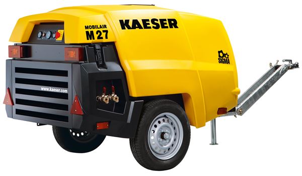 Kompresor KAESER SET M27PE 2,6m³, 7,0bar, nezakočen, s mazalicom za alat, ZM27PE-SET